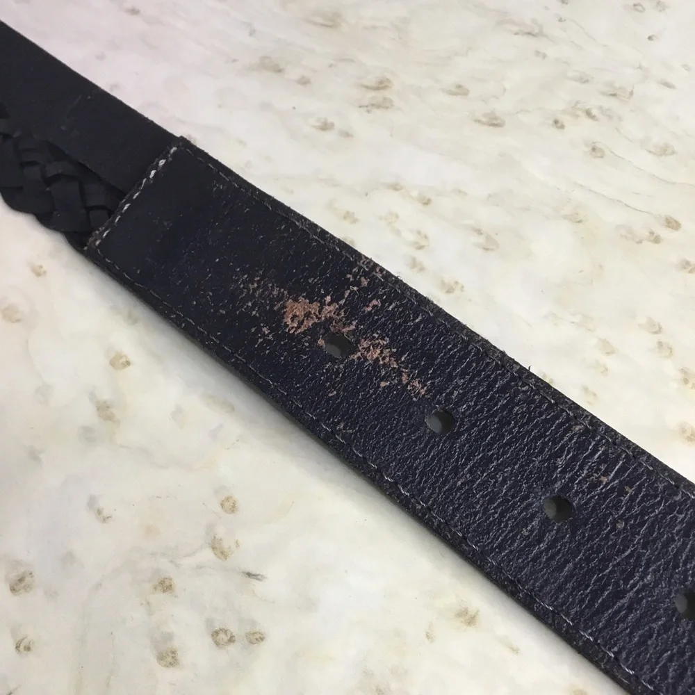 Brazilian Leather Braided Belt